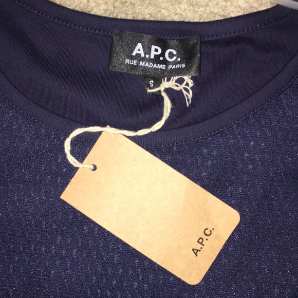 A.P.C. Navy dress with illusion yoke (NWT) - Picture 3 of 5